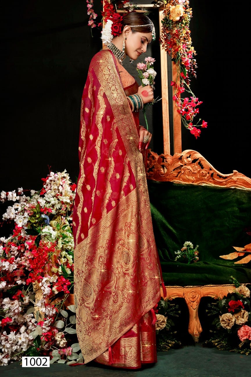 Darpan Saroski Vol 2 By Saroj Organza Designer Sarees Wholesale Market In Surat
